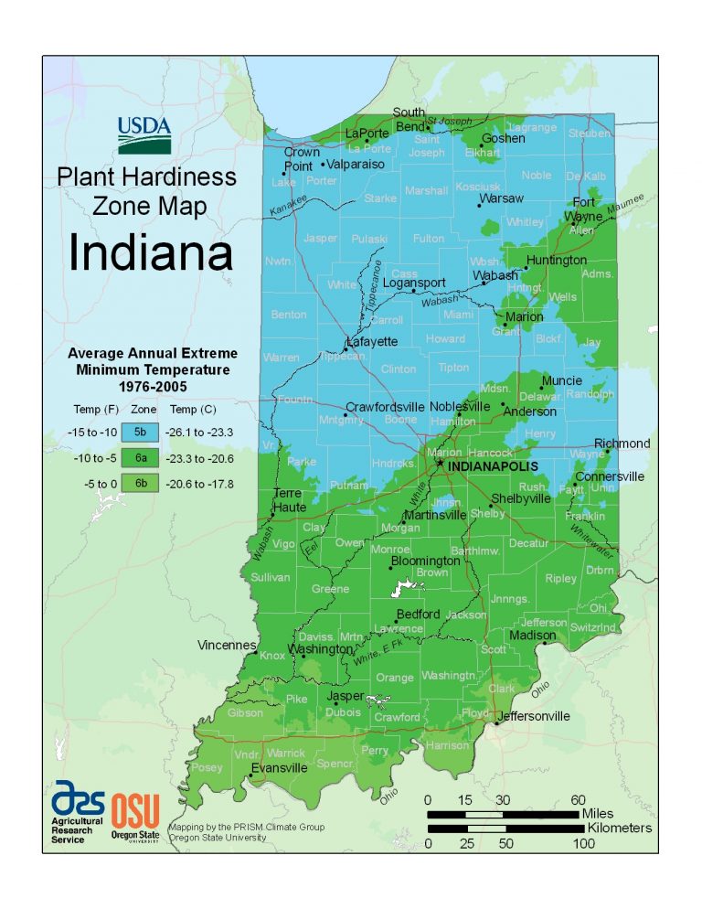 What is the USDA Hardiness Zone for Indiana? Tree Service Fishers